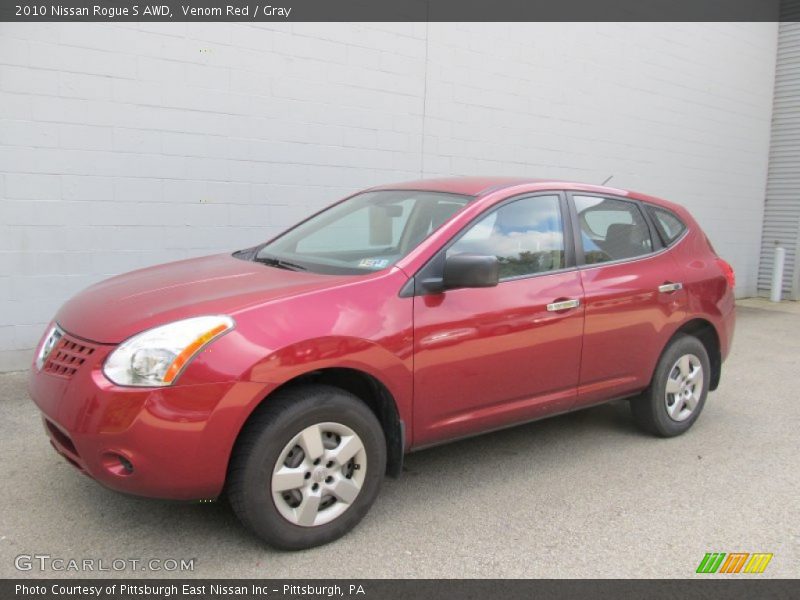 Venom Red / Gray 2010 Nissan Rogue S AWD