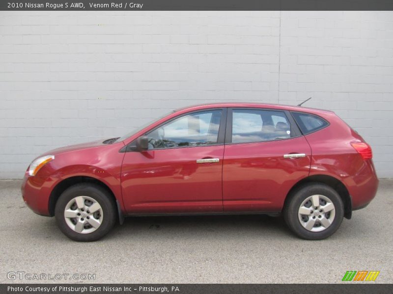 Venom Red / Gray 2010 Nissan Rogue S AWD
