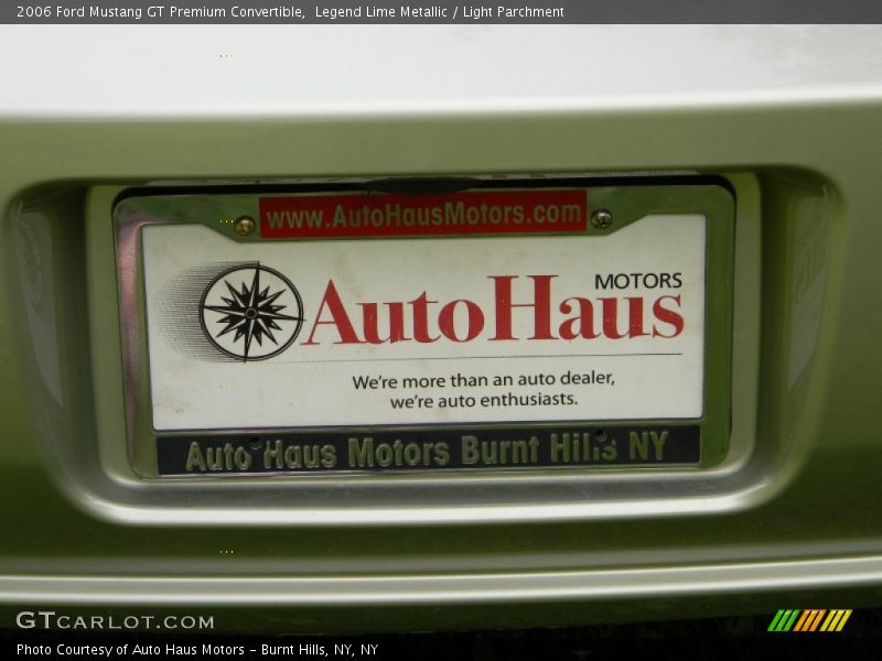 Legend Lime Metallic / Light Parchment 2006 Ford Mustang GT Premium Convertible