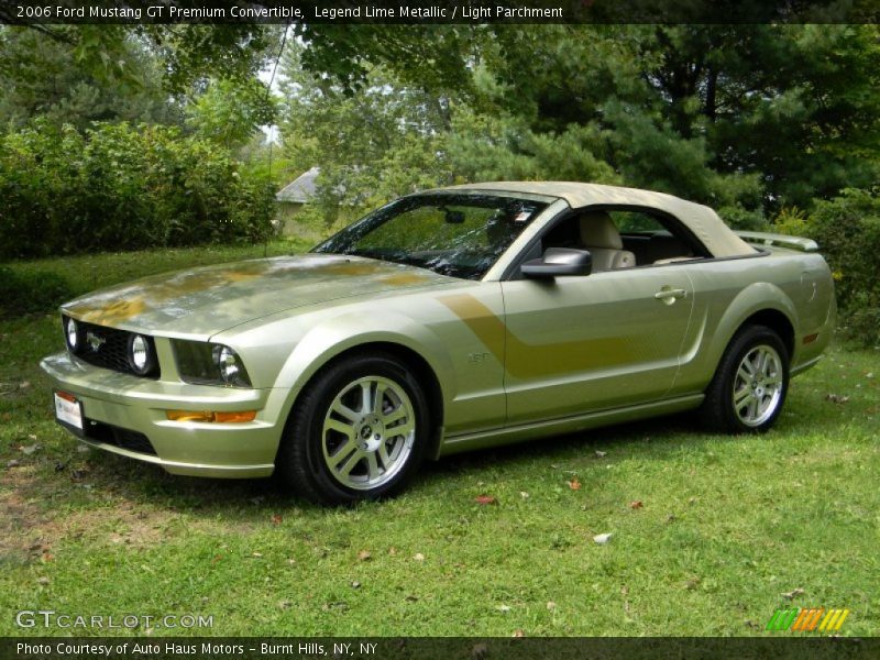 Legend Lime Metallic / Light Parchment 2006 Ford Mustang GT Premium Convertible