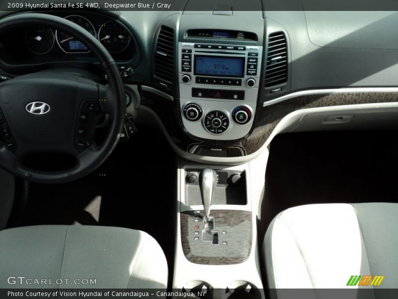 Deepwater Blue / Gray 2009 Hyundai Santa Fe SE 4WD