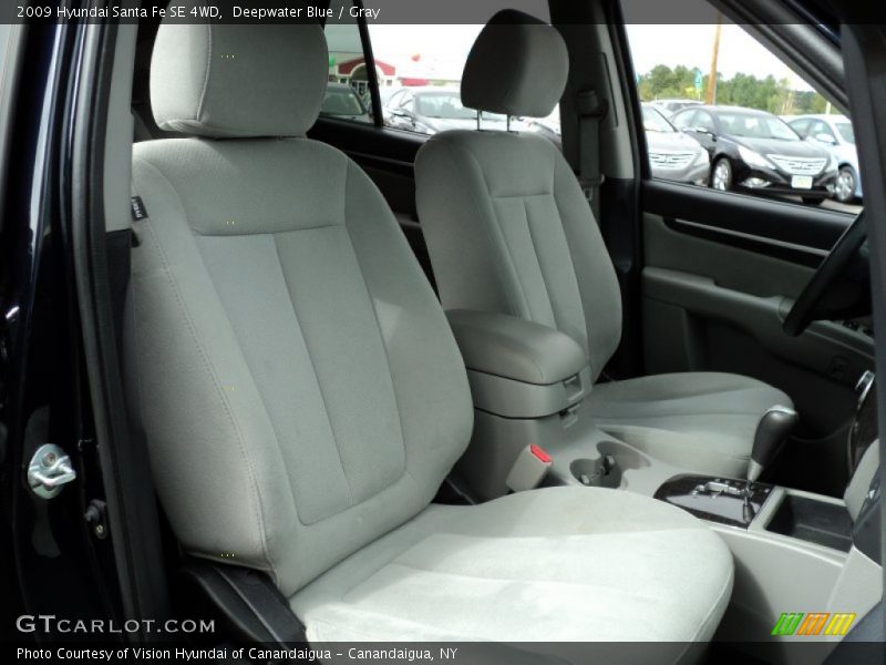 Deepwater Blue / Gray 2009 Hyundai Santa Fe SE 4WD