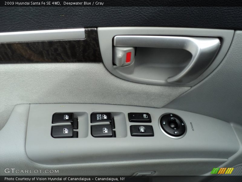 Deepwater Blue / Gray 2009 Hyundai Santa Fe SE 4WD