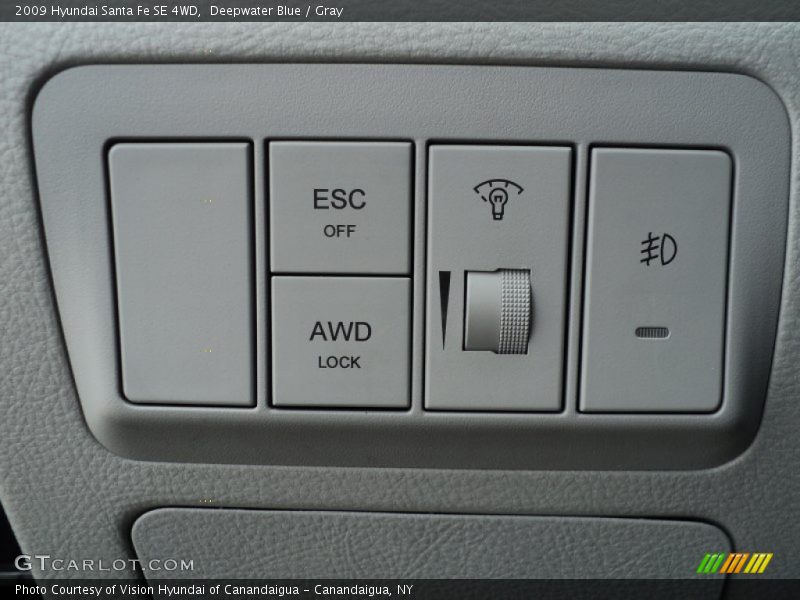Deepwater Blue / Gray 2009 Hyundai Santa Fe SE 4WD