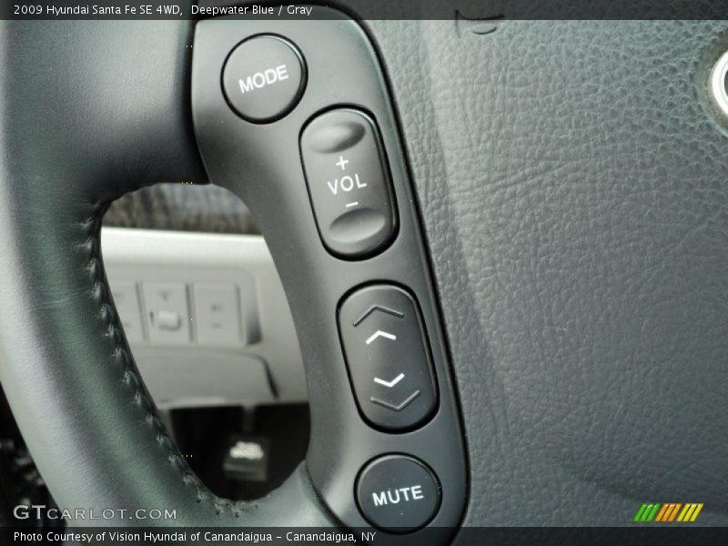 Deepwater Blue / Gray 2009 Hyundai Santa Fe SE 4WD