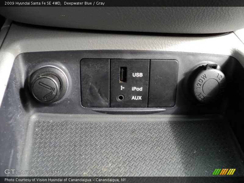 Deepwater Blue / Gray 2009 Hyundai Santa Fe SE 4WD