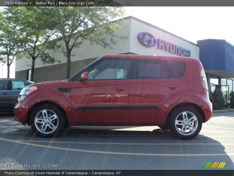 Molten Red / Black Soul Logo Cloth 2010 Kia Soul +