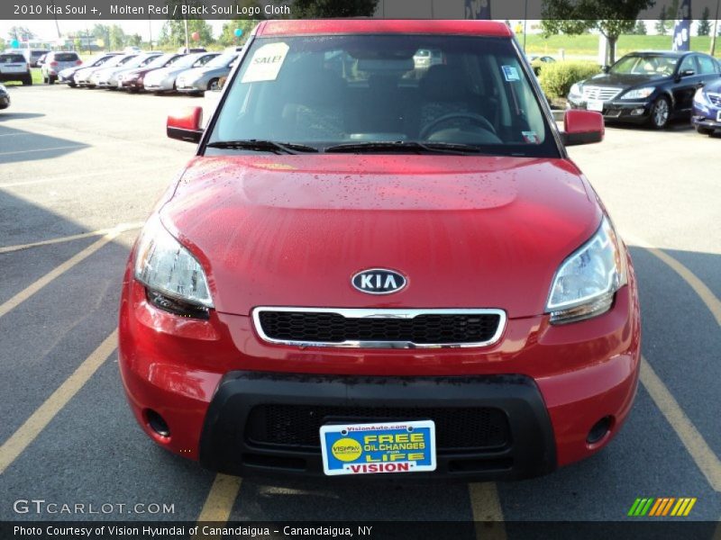 Molten Red / Black Soul Logo Cloth 2010 Kia Soul +
