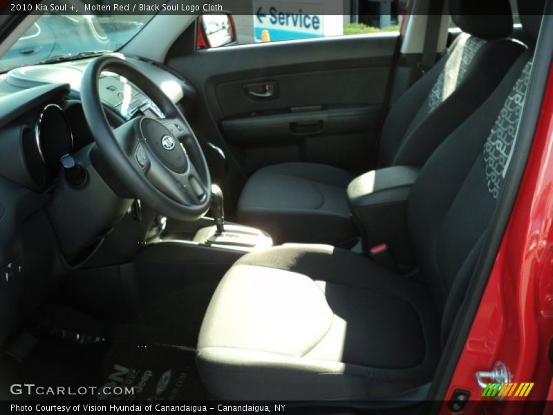 Molten Red / Black Soul Logo Cloth 2010 Kia Soul +