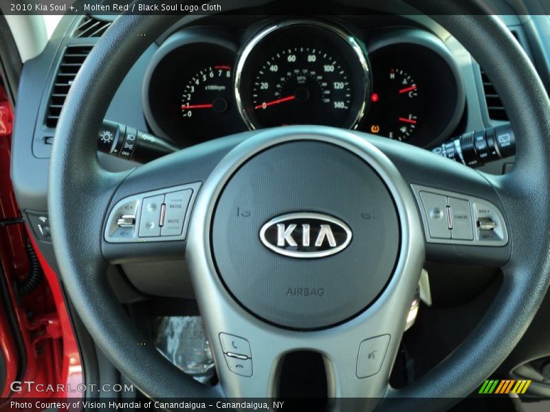 Molten Red / Black Soul Logo Cloth 2010 Kia Soul +