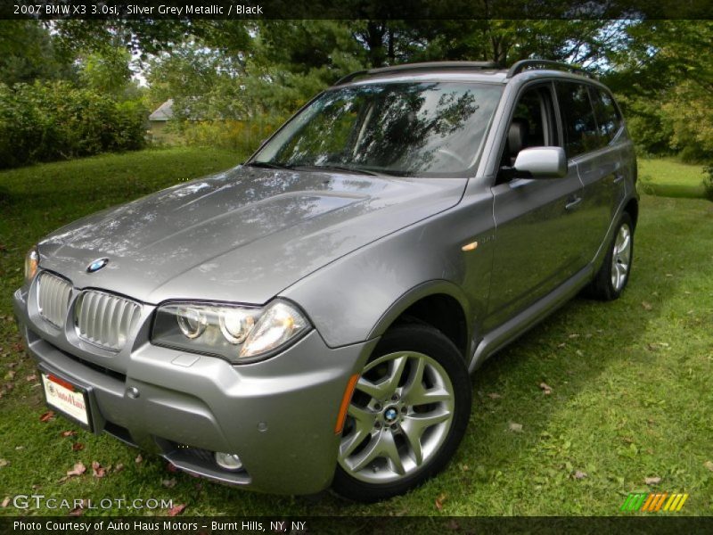 Silver Grey Metallic / Black 2007 BMW X3 3.0si