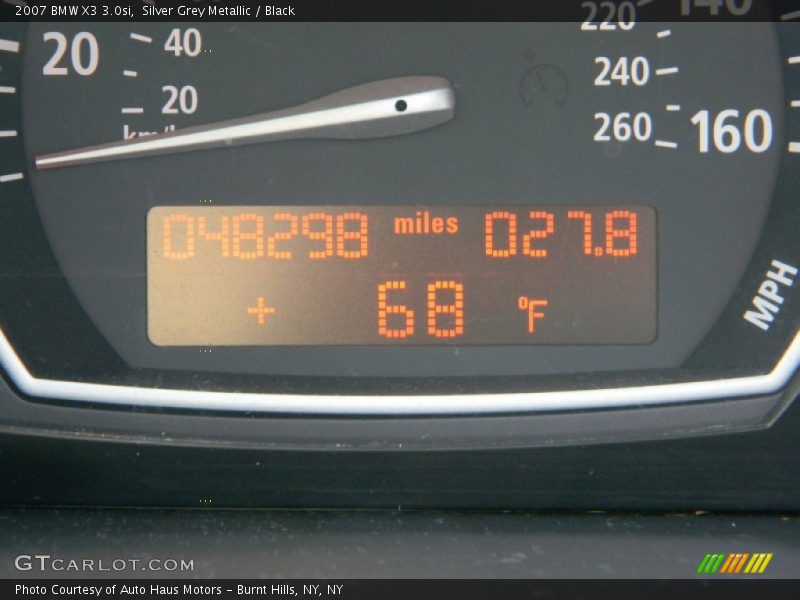 Silver Grey Metallic / Black 2007 BMW X3 3.0si