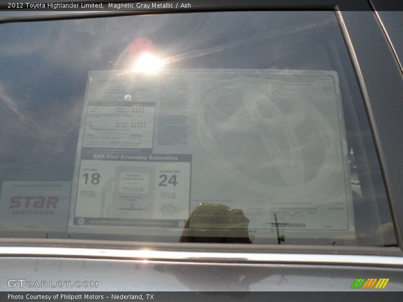 Magnetic Gray Metallic / Ash 2012 Toyota Highlander Limited