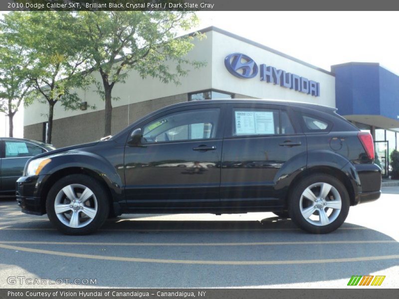 Brilliant Black Crystal Pearl / Dark Slate Gray 2010 Dodge Caliber SXT