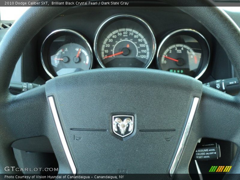 Brilliant Black Crystal Pearl / Dark Slate Gray 2010 Dodge Caliber SXT
