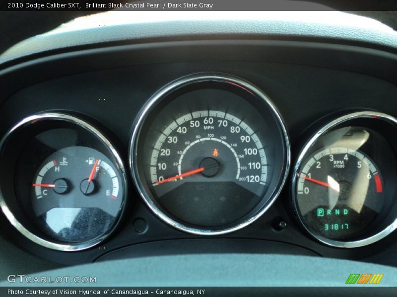 Brilliant Black Crystal Pearl / Dark Slate Gray 2010 Dodge Caliber SXT