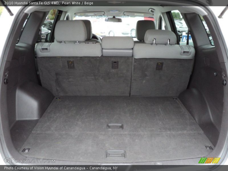 Pearl White / Beige 2010 Hyundai Santa Fe GLS 4WD