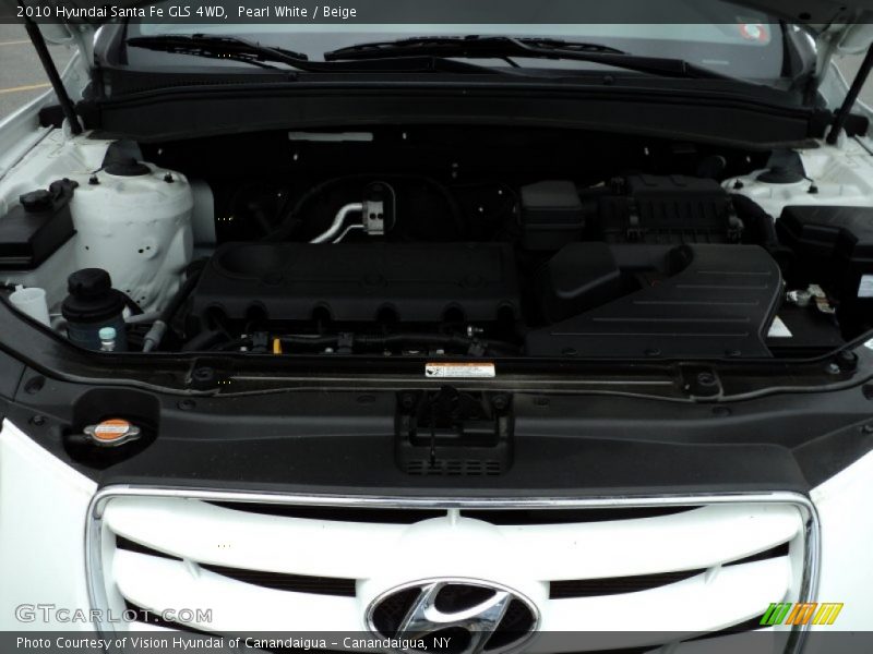 Pearl White / Beige 2010 Hyundai Santa Fe GLS 4WD