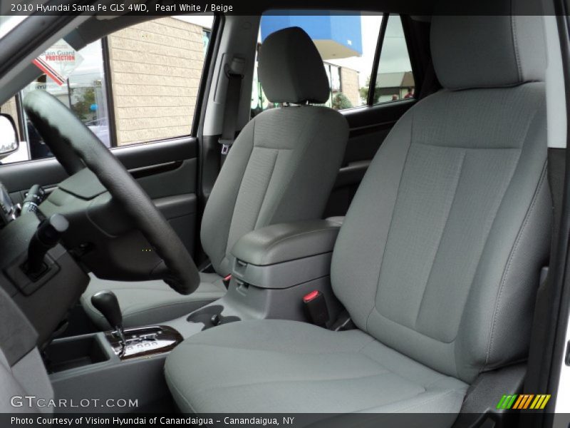 Pearl White / Beige 2010 Hyundai Santa Fe GLS 4WD