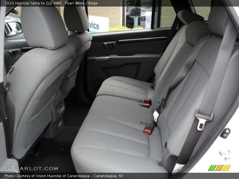 Pearl White / Beige 2010 Hyundai Santa Fe GLS 4WD