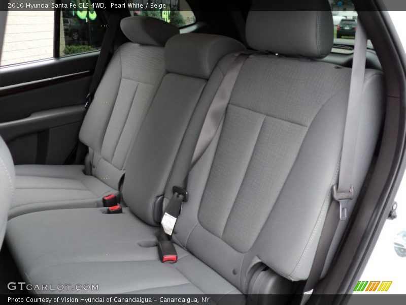 Pearl White / Beige 2010 Hyundai Santa Fe GLS 4WD