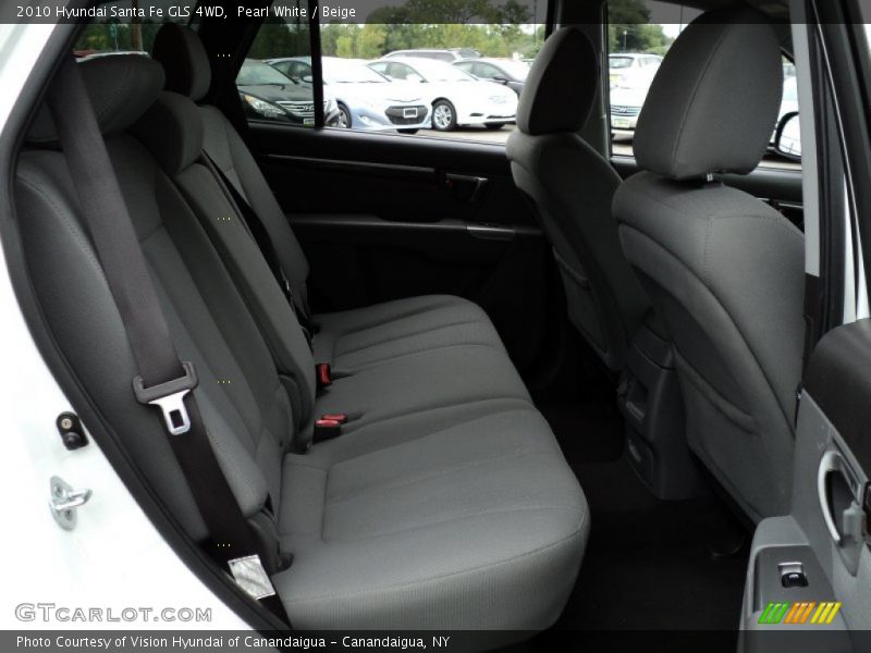 Pearl White / Beige 2010 Hyundai Santa Fe GLS 4WD