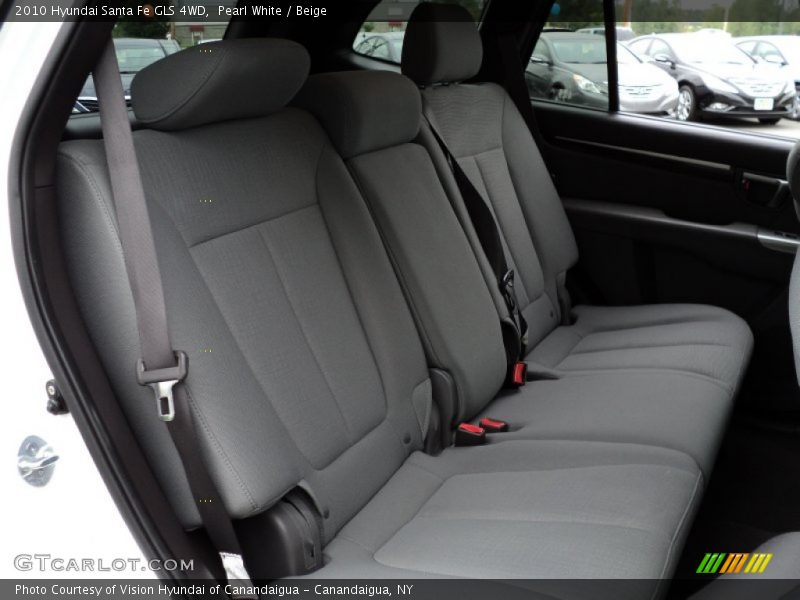 Pearl White / Beige 2010 Hyundai Santa Fe GLS 4WD