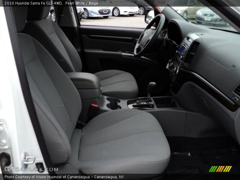 Pearl White / Beige 2010 Hyundai Santa Fe GLS 4WD