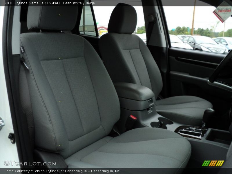 Pearl White / Beige 2010 Hyundai Santa Fe GLS 4WD