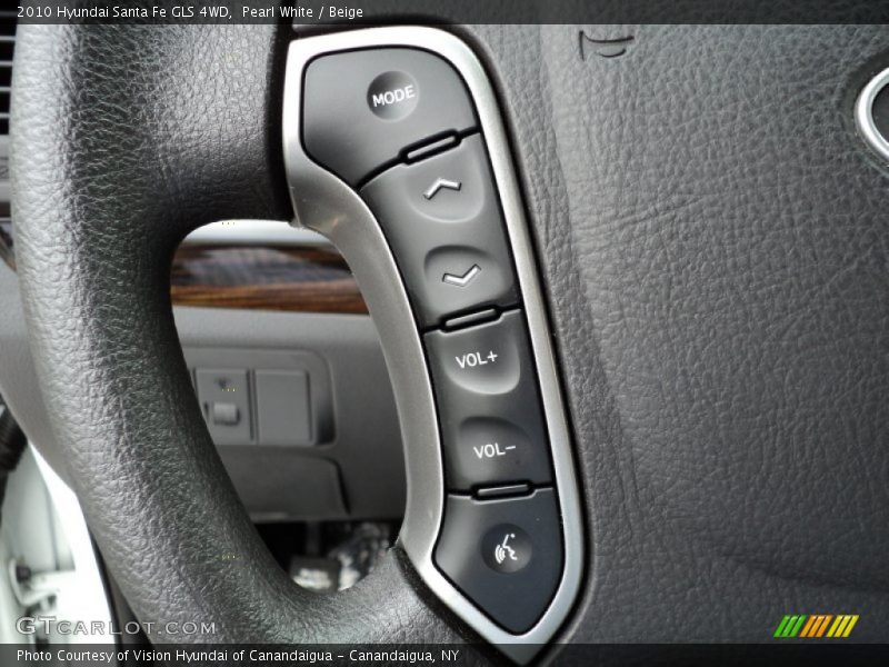 Pearl White / Beige 2010 Hyundai Santa Fe GLS 4WD