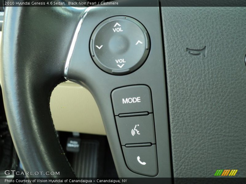 Controls of 2010 Genesis 4.6 Sedan