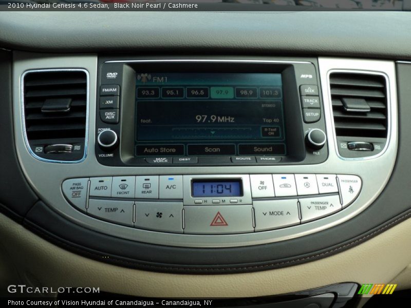 Audio System of 2010 Genesis 4.6 Sedan