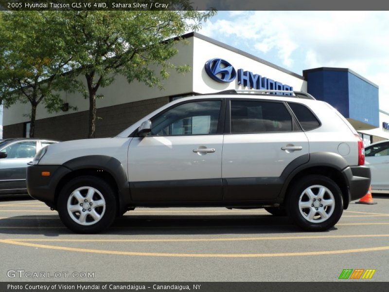 Sahara Silver / Gray 2005 Hyundai Tucson GLS V6 4WD