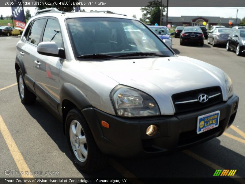 Sahara Silver / Gray 2005 Hyundai Tucson GLS V6 4WD