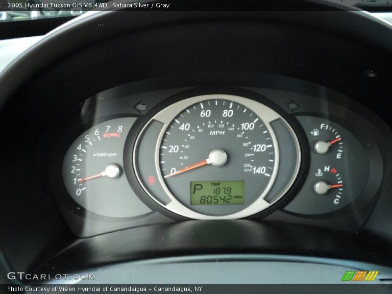 Sahara Silver / Gray 2005 Hyundai Tucson GLS V6 4WD