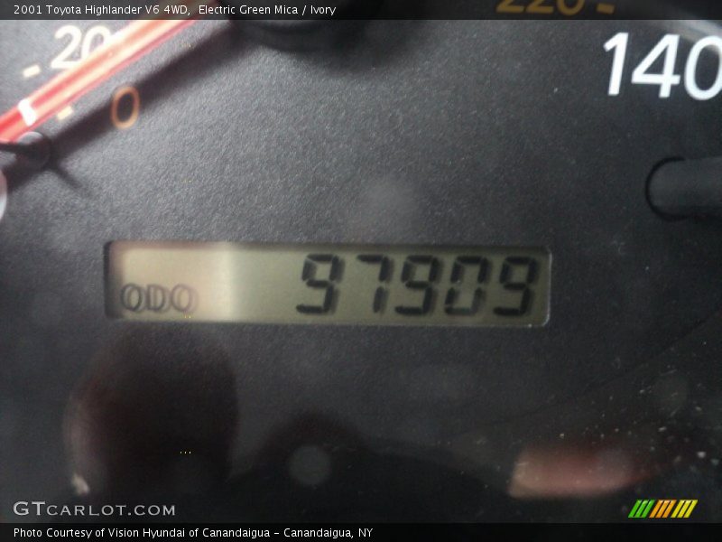Electric Green Mica / Ivory 2001 Toyota Highlander V6 4WD