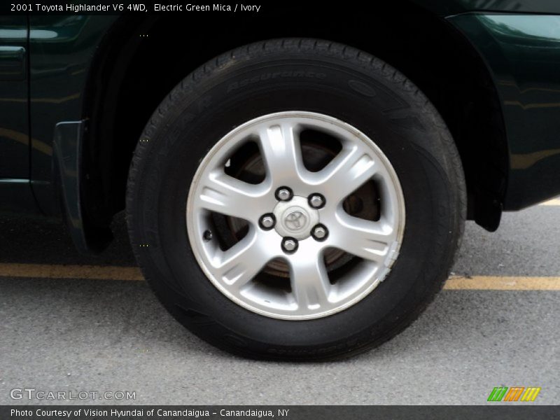 Electric Green Mica / Ivory 2001 Toyota Highlander V6 4WD