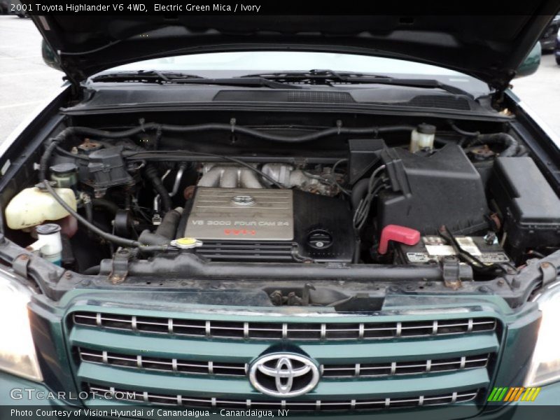 Electric Green Mica / Ivory 2001 Toyota Highlander V6 4WD