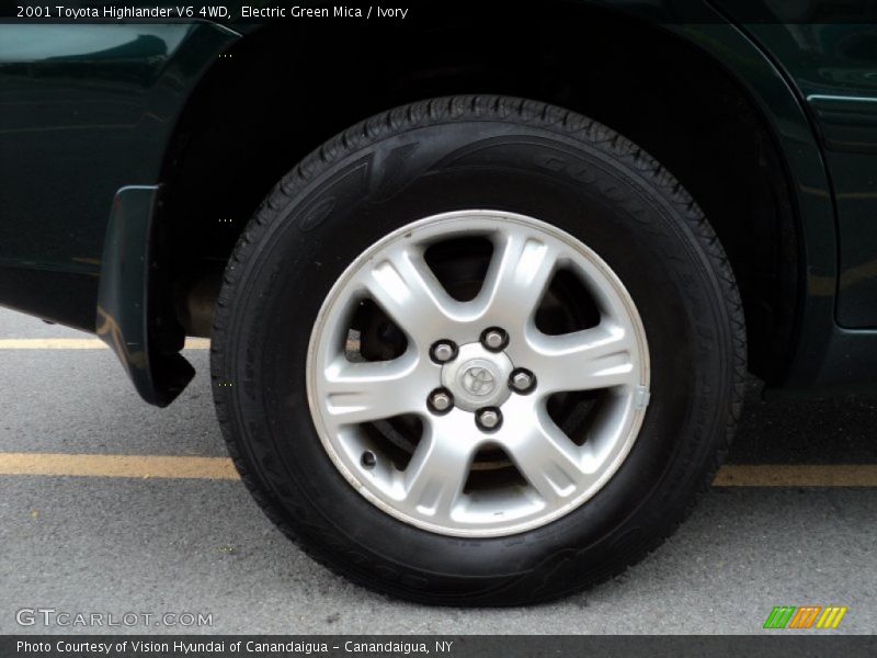 Electric Green Mica / Ivory 2001 Toyota Highlander V6 4WD