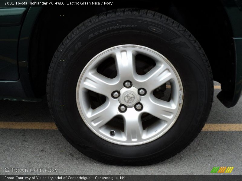 Electric Green Mica / Ivory 2001 Toyota Highlander V6 4WD