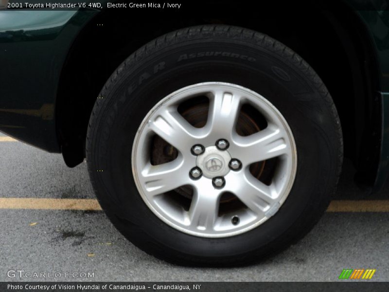 Electric Green Mica / Ivory 2001 Toyota Highlander V6 4WD