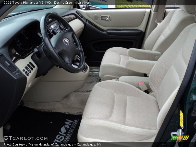 Electric Green Mica / Ivory 2001 Toyota Highlander V6 4WD
