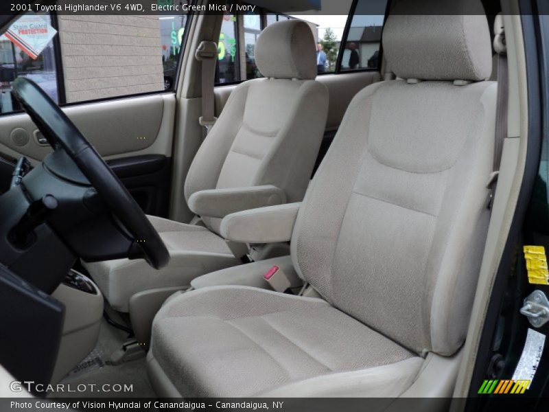 Electric Green Mica / Ivory 2001 Toyota Highlander V6 4WD