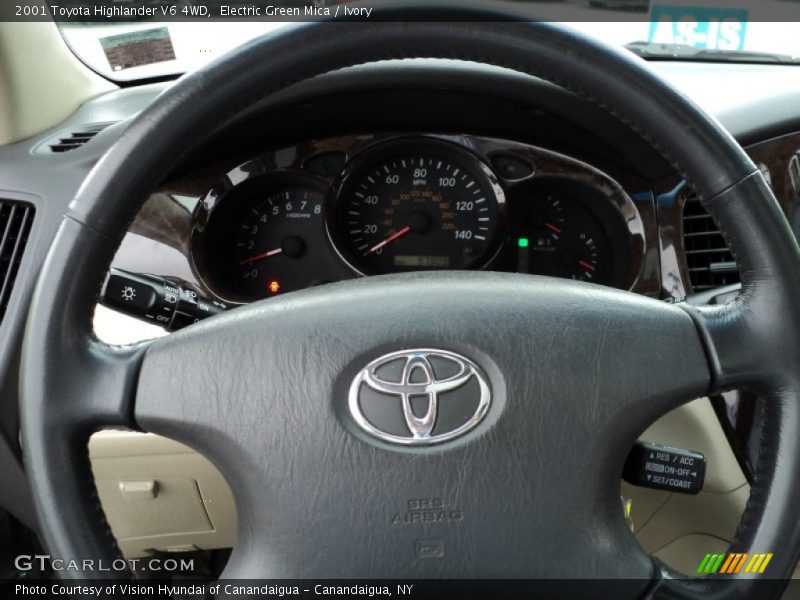 Electric Green Mica / Ivory 2001 Toyota Highlander V6 4WD