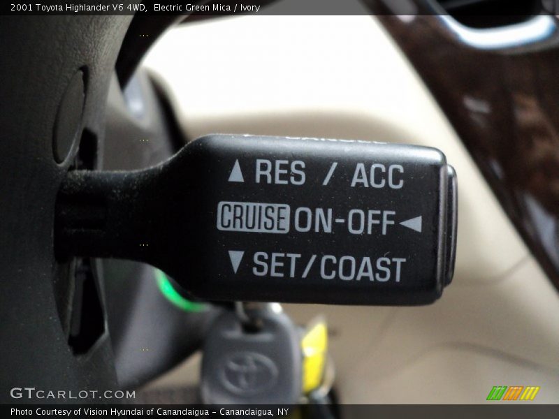 Electric Green Mica / Ivory 2001 Toyota Highlander V6 4WD