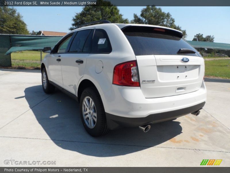 White Suede / Medium Light Stone 2012 Ford Edge SE