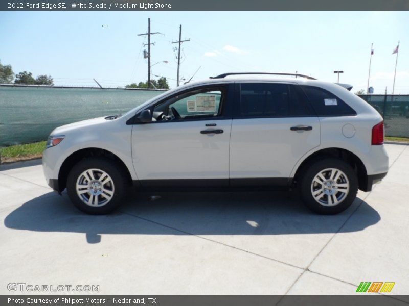 White Suede / Medium Light Stone 2012 Ford Edge SE
