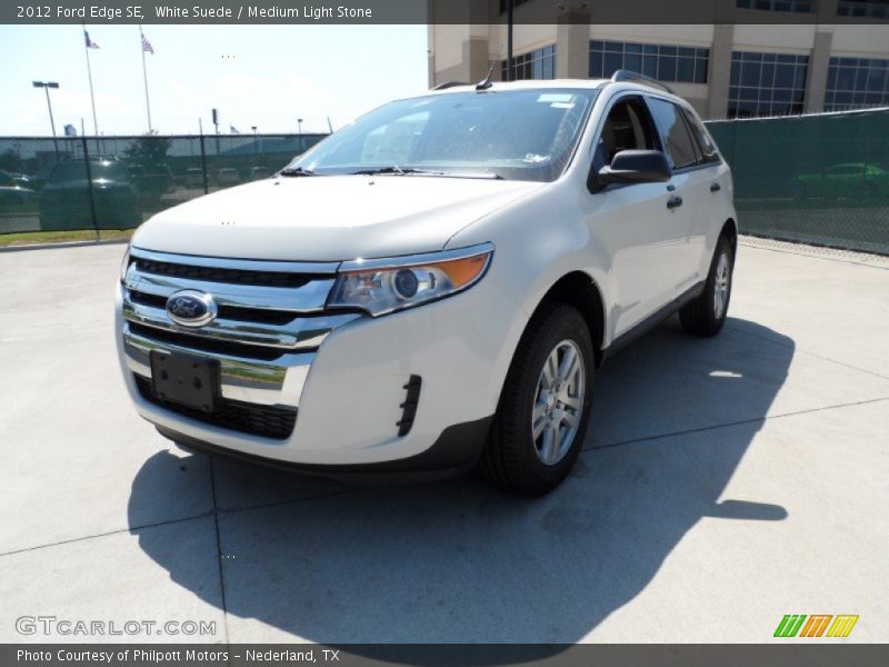 White Suede / Medium Light Stone 2012 Ford Edge SE