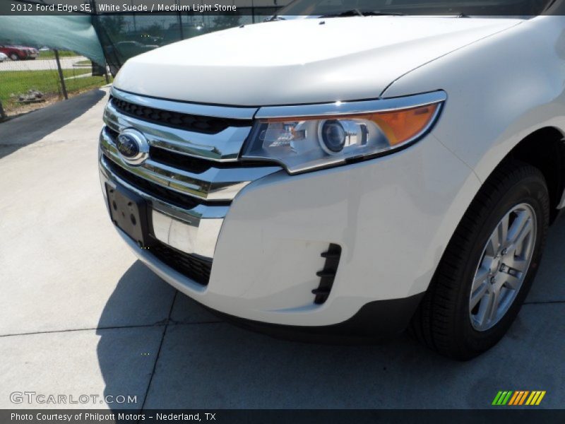 White Suede / Medium Light Stone 2012 Ford Edge SE