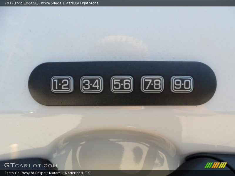 White Suede / Medium Light Stone 2012 Ford Edge SE